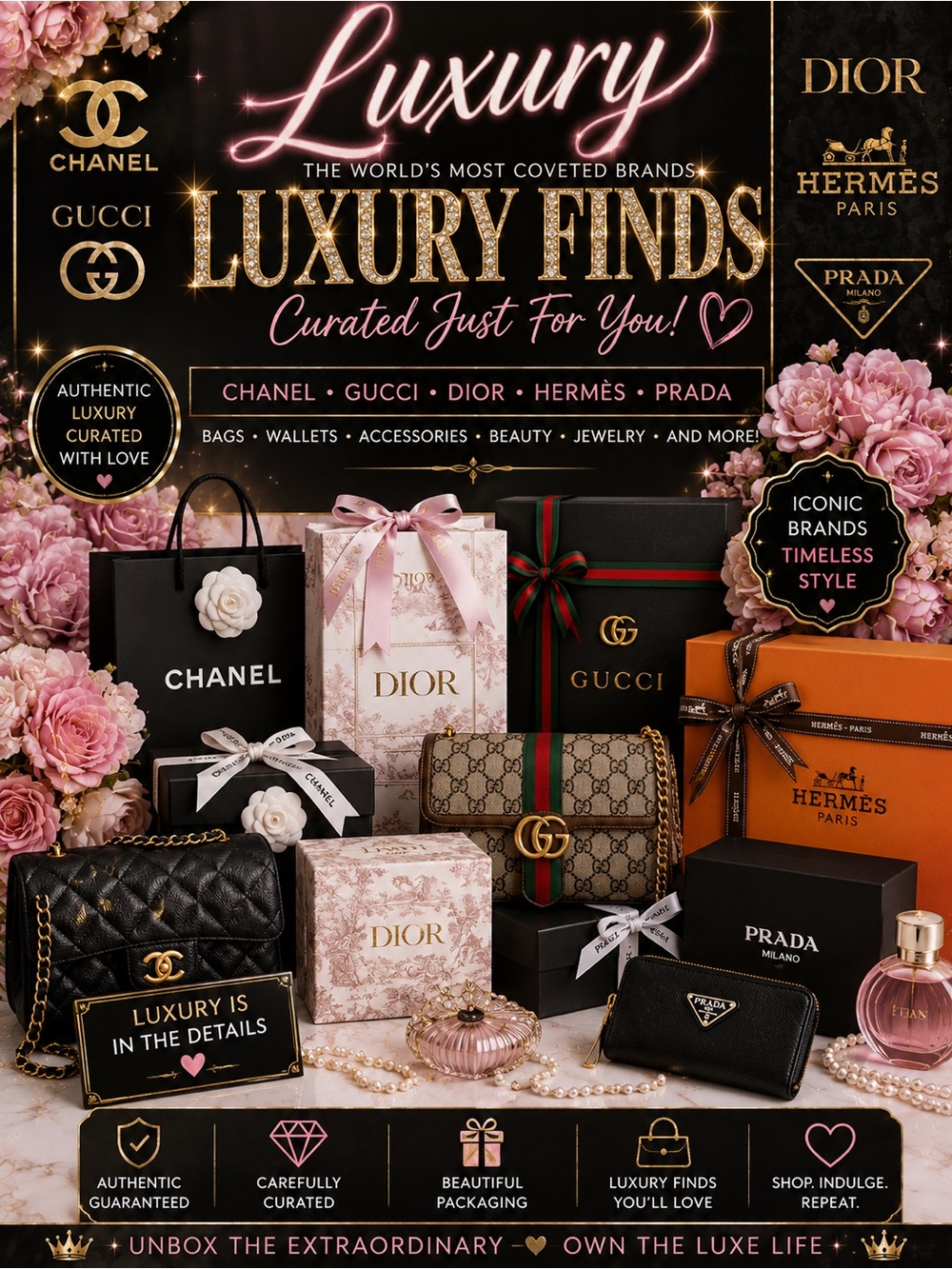 Bundle Of 2 Luxury Gift Boxes And A Dust Bag